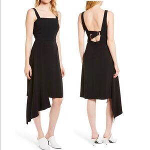 LEWIT Drape Open Back Midi Jumper Dress BNWT